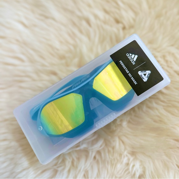 NWT ADIDAS X PALACE PERSISTAR 180 MASK MIRRORED SWIM GOGGLE GL7489 - Picture 2 of 9